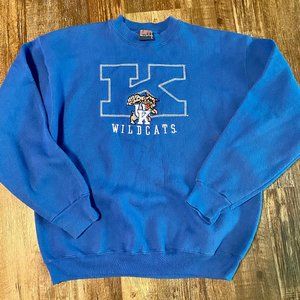 Vintage 90s Kentucky Wildcats Logo Sweatshirt Large Savvy By Trau & Loevner